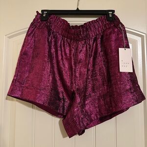 Metallic pink shorts
